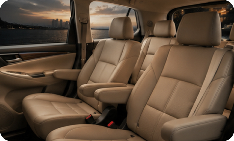 Toyota Innova luxury cab exterior view for rent in Delhi