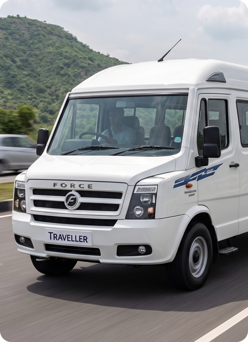 Premium seating arrangement in tempo traveller for rent
