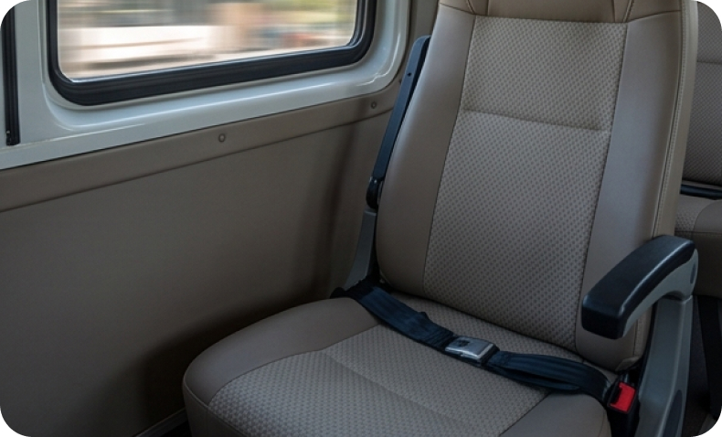 Side view of luxury tempo traveller available in Delhi